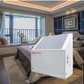 Low noise machine commercial EVI air source heat pump runs from air to water at a low temperature of -20C